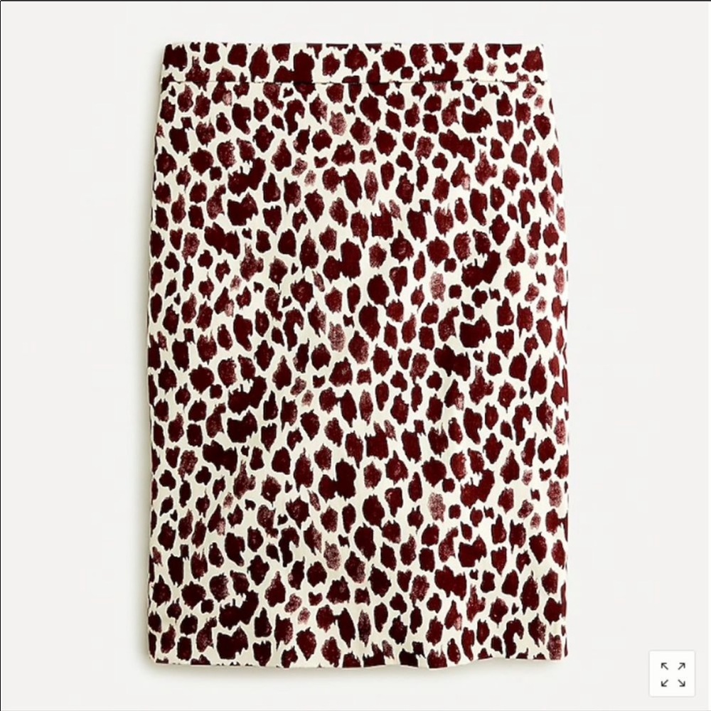 J.CREW No.2 Pencil Giraffe bi-stretch Cotton Skirt